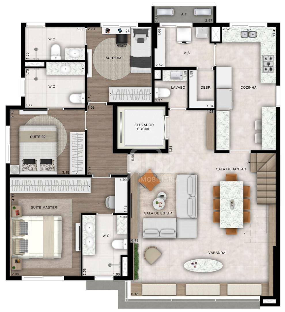 Apartamento à venda com 3 quartos, 129m² - Foto 13