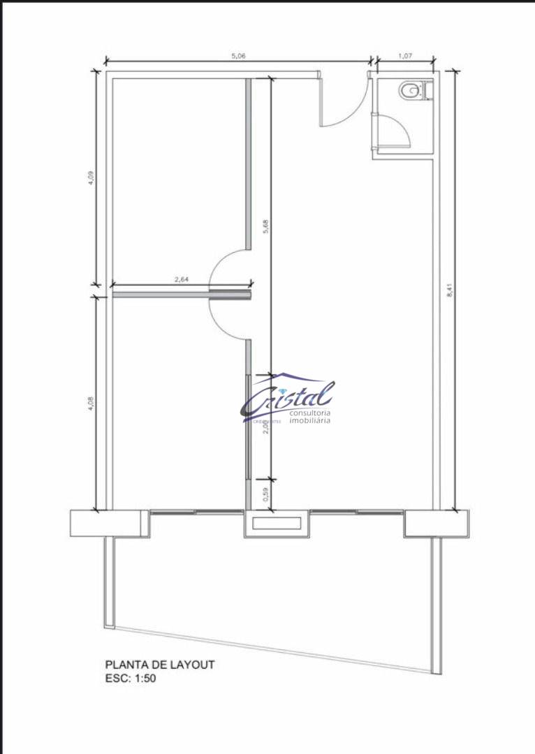 Conjunto Comercial-Sala para alugar, 64m² - Foto 8