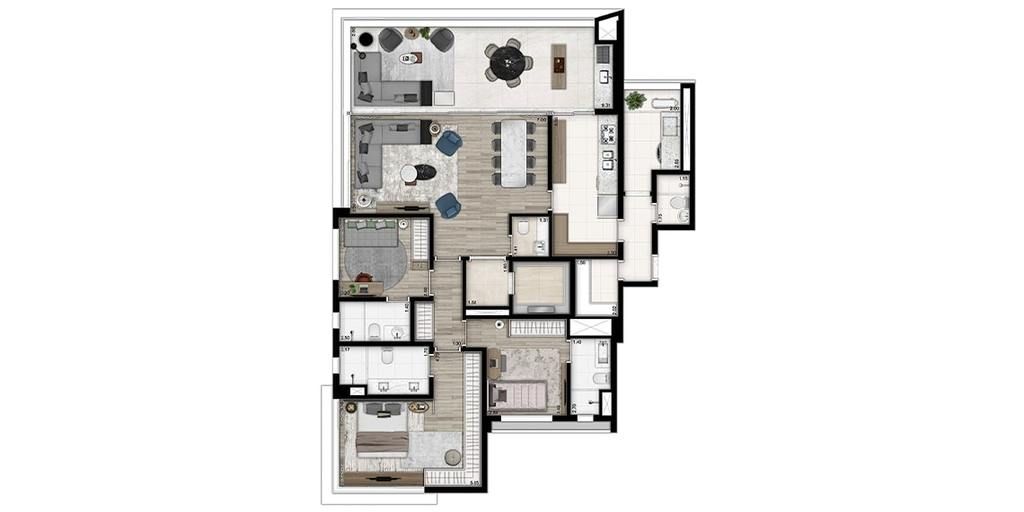 Apartamento à venda com 3 quartos, 245m² - Foto 23