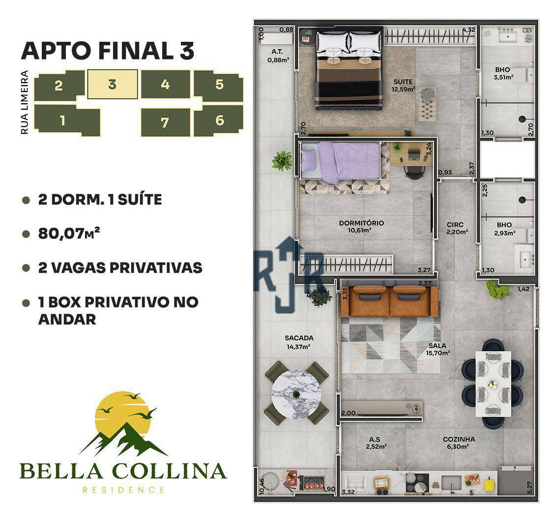 Apartamento à venda com 2 quartos, 80m² - Foto 24