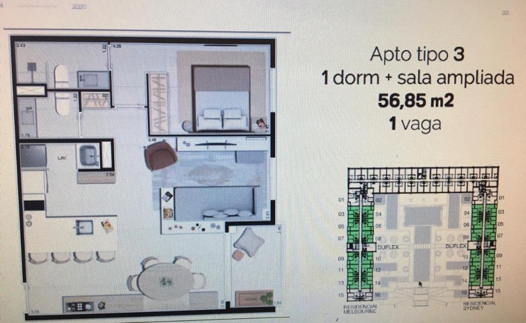 Apartamento à venda com 2 quartos, 56m² - Foto 10