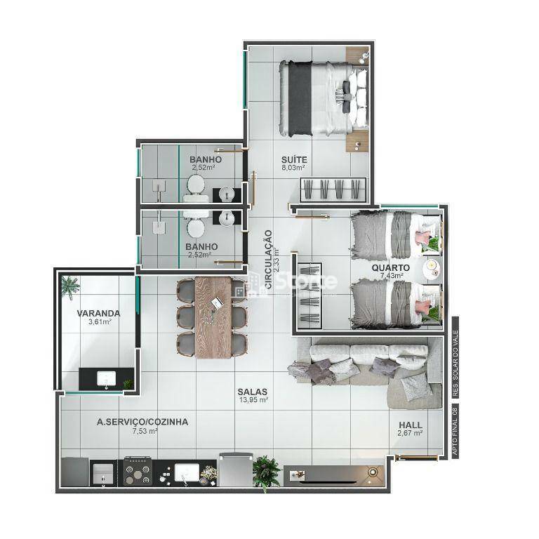 Apartamento à venda com 2 quartos, 67m² - Foto 24