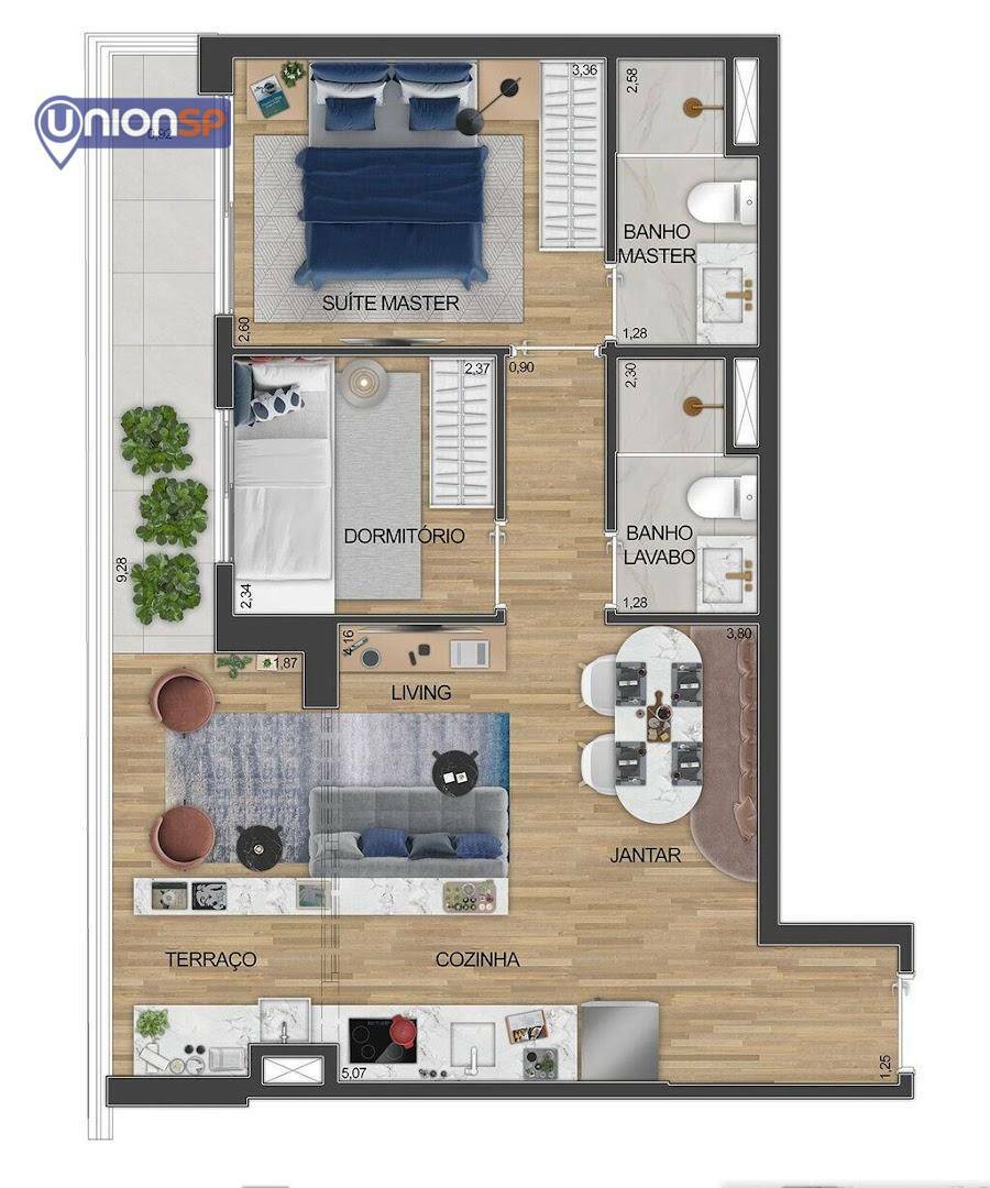 Apartamento à venda com 2 quartos, 61m² - Foto 67
