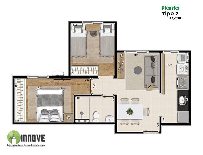 Apartamento à venda com 2 quartos, 46m² - Foto 31