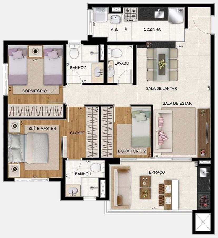 Apartamento à venda com 2 quartos, 68m² - Foto 31