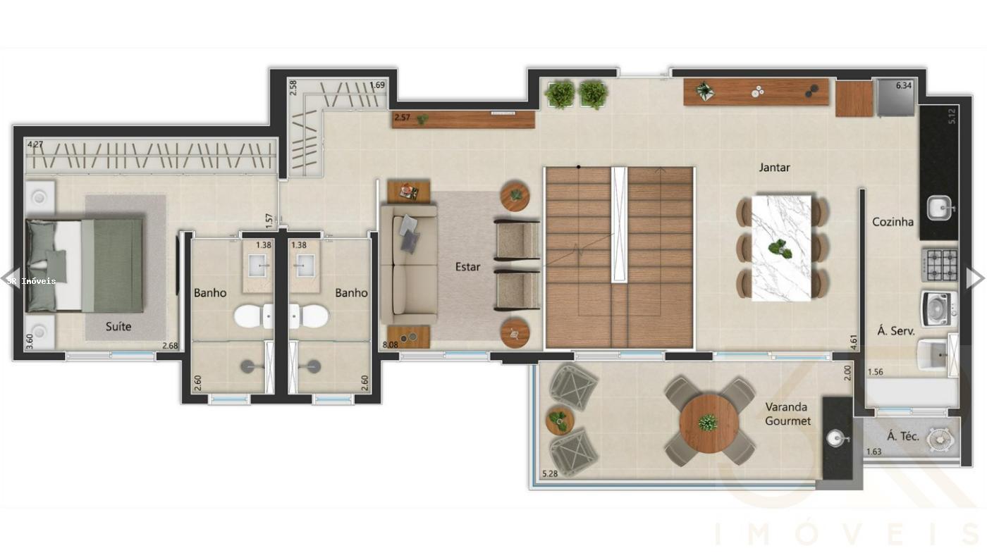 Apartamento à venda com 3 quartos, 91m² - Foto 3