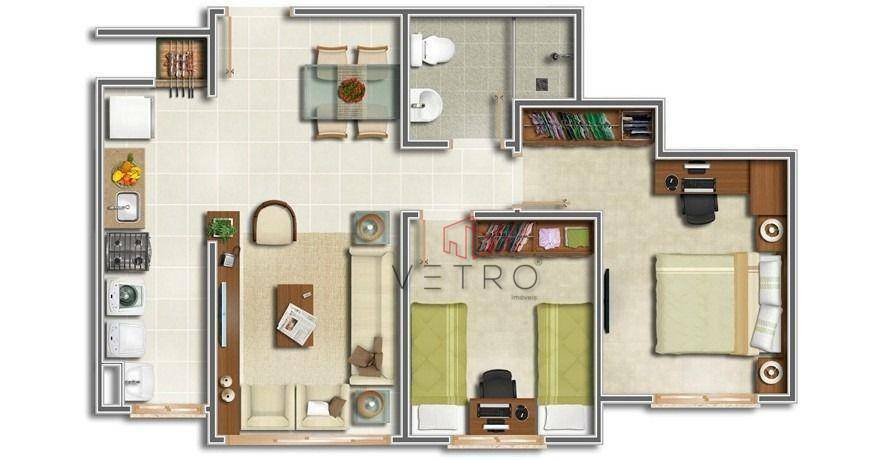 Apartamento à venda com 2 quartos, 82m² - Foto 2