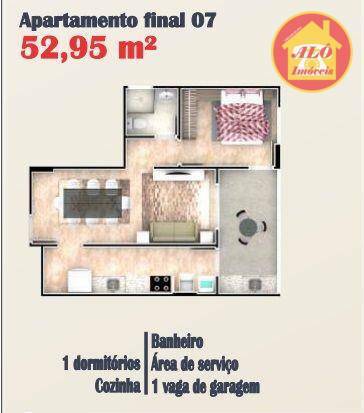 Apartamento à venda com 1 quarto, 52m² - Foto 9