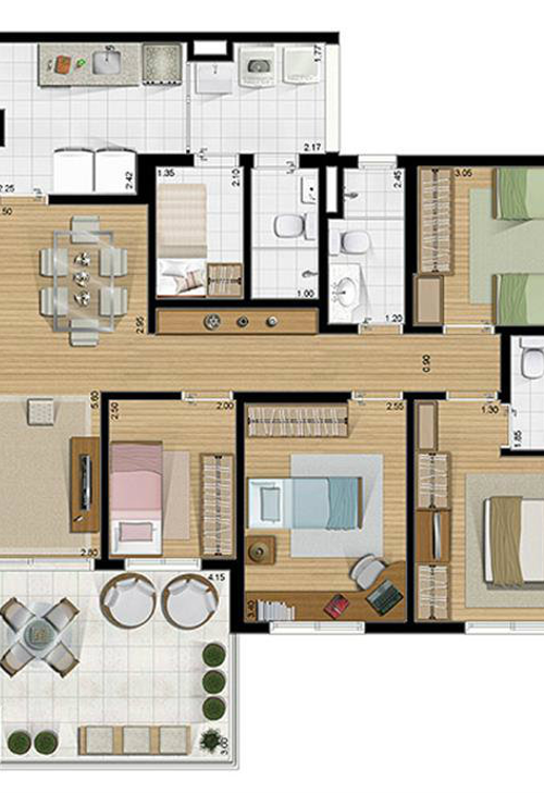 Apartamento à venda com 4 quartos, 103m² - Foto 2