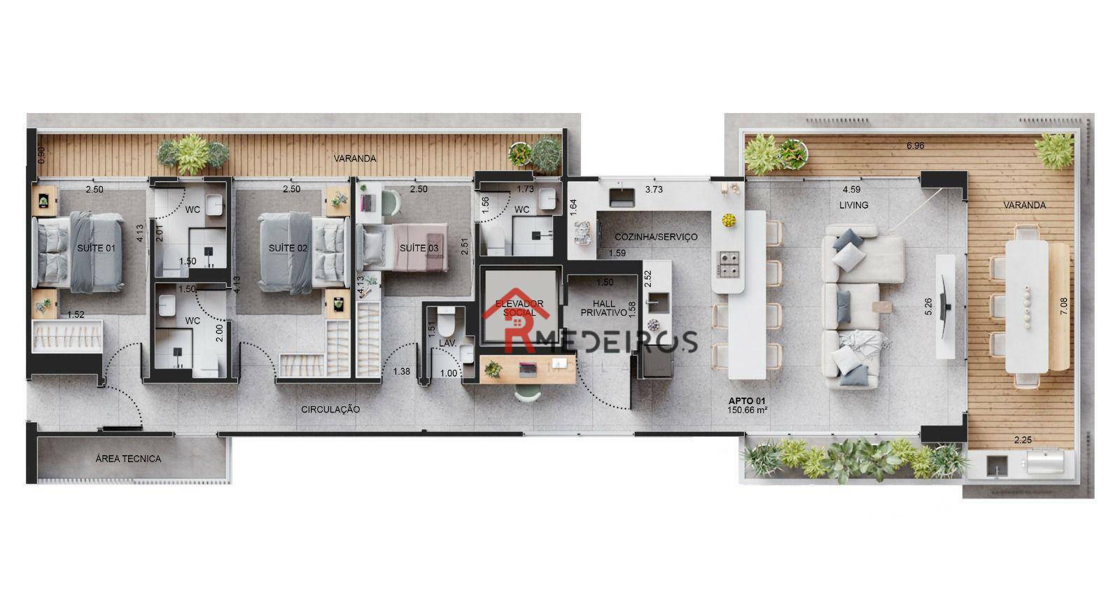 Apartamento à venda com 3 quartos, 150m² - Foto 20