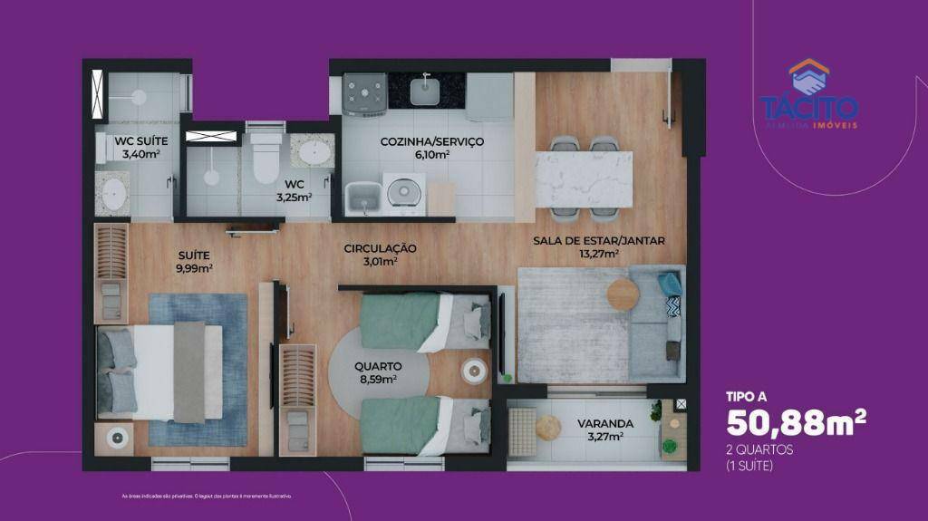 Apartamento à venda com 2 quartos, 50m² - Foto 13