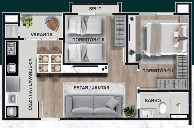 Apartamento à venda com 2 quartos, 48m² - Foto 21