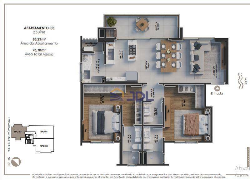 Apartamento à venda com 2 quartos, 83m² - Foto 19