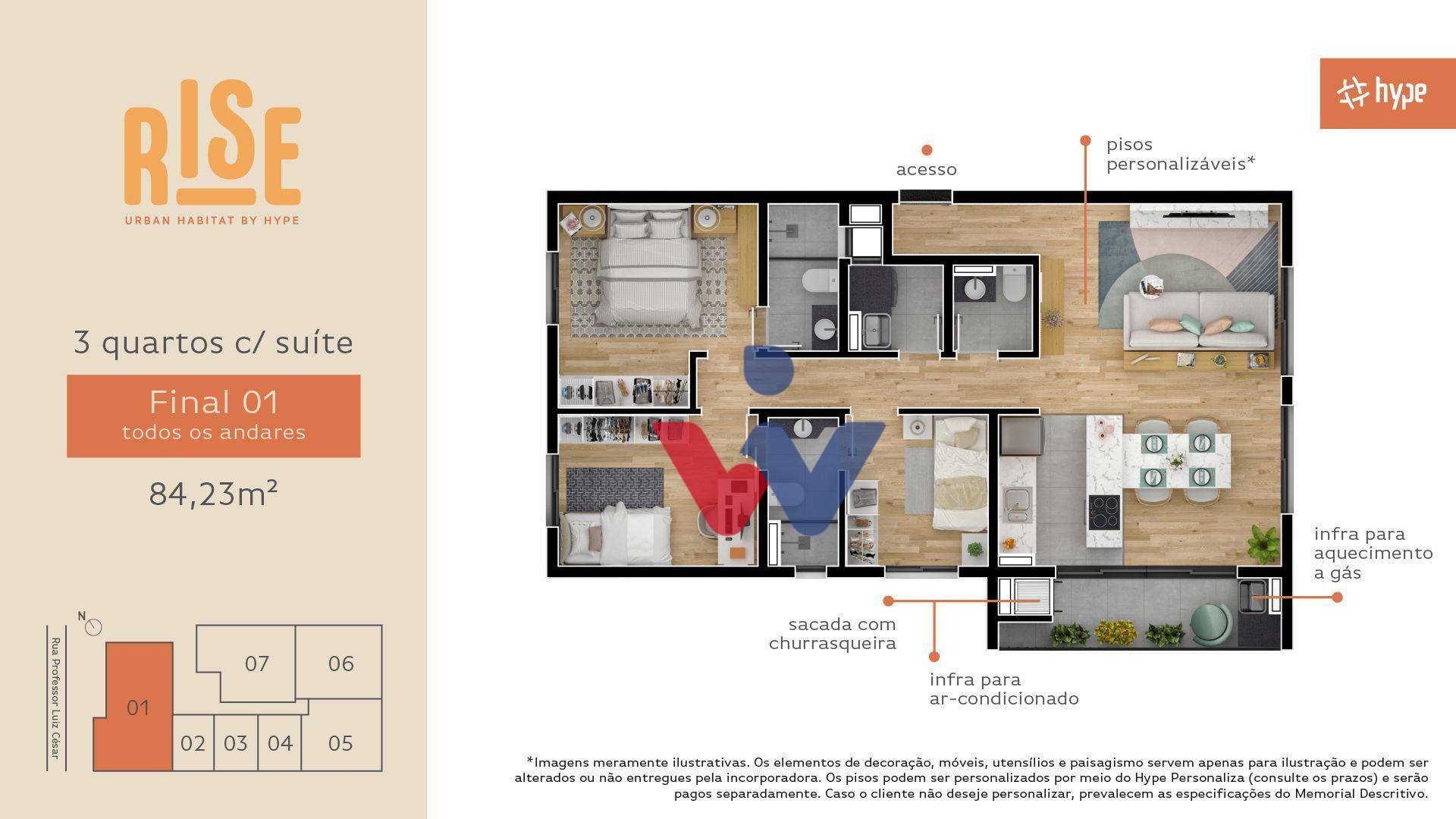 Apartamento à venda com 3 quartos, 84m² - Foto 10