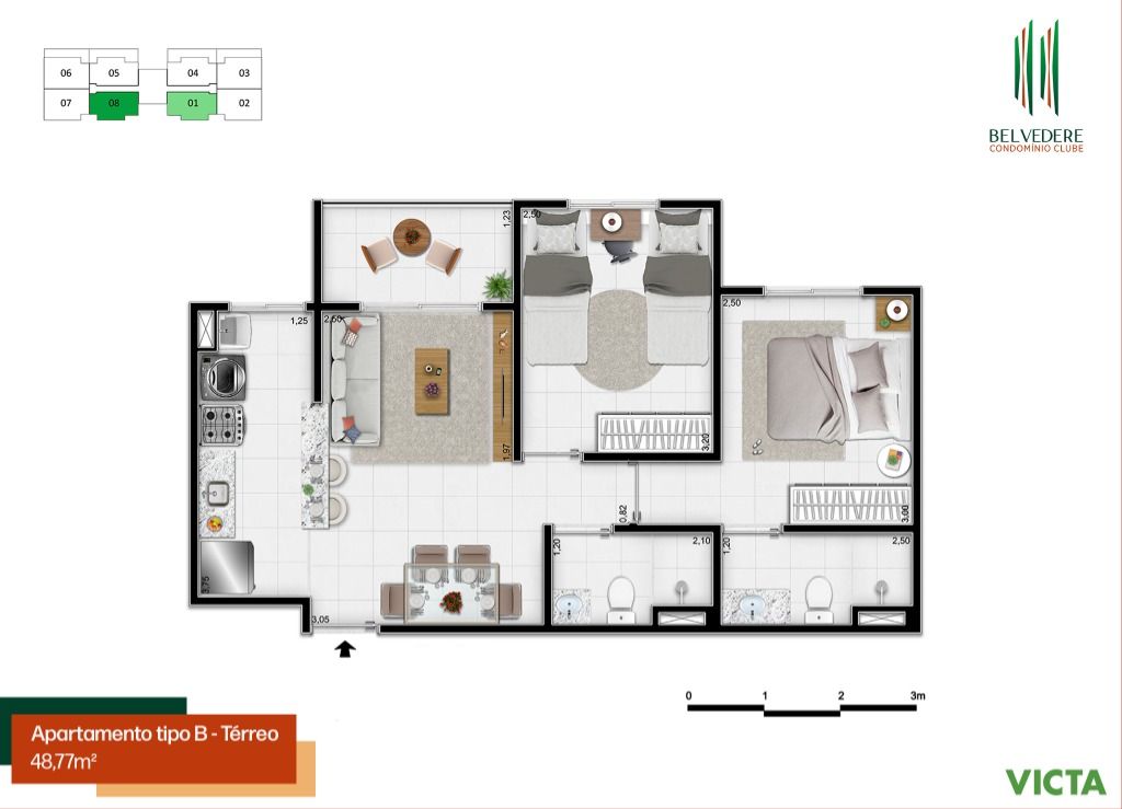 Apartamento à venda com 2 quartos, 48m² - Foto 39