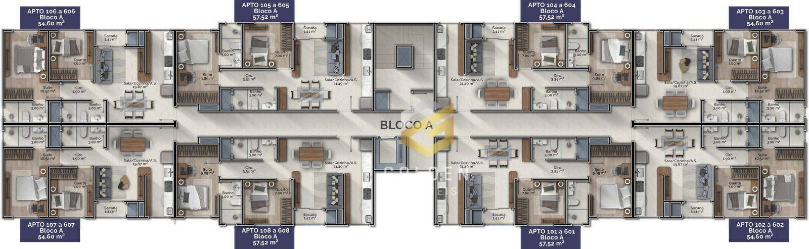 Apartamento à venda com 2 quartos, 54m² - Foto 8