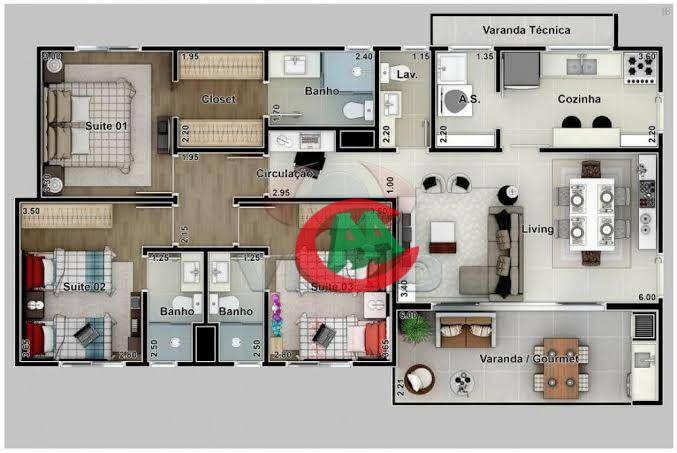 Apartamento à venda com 3 quartos, 116m² - Foto 15