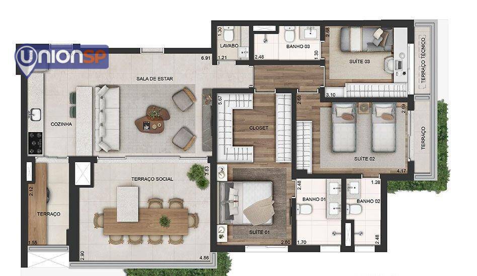 Apartamento à venda com 4 quartos, 149m² - Foto 23