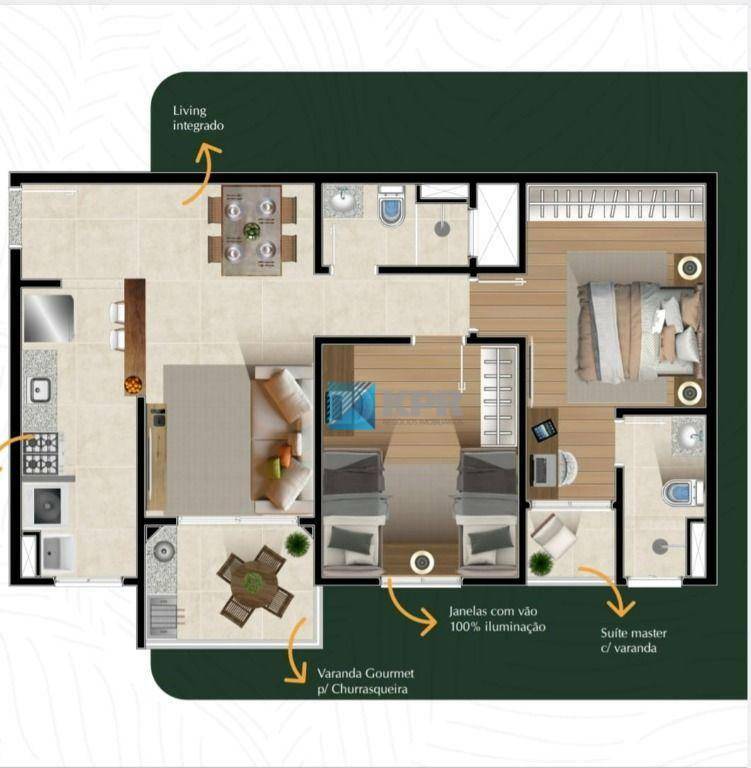 Apartamento à venda com 2 quartos, 66m² - Foto 1