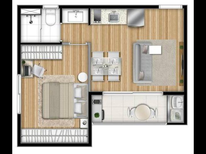 Apartamento à venda com 1 quarto, 35m² - Foto 2