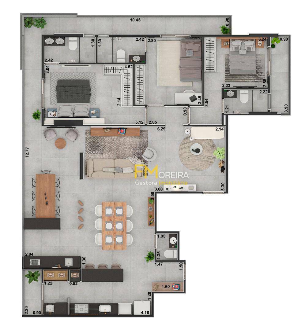 Apartamento à venda com 3 quartos, 154m² - Foto 20