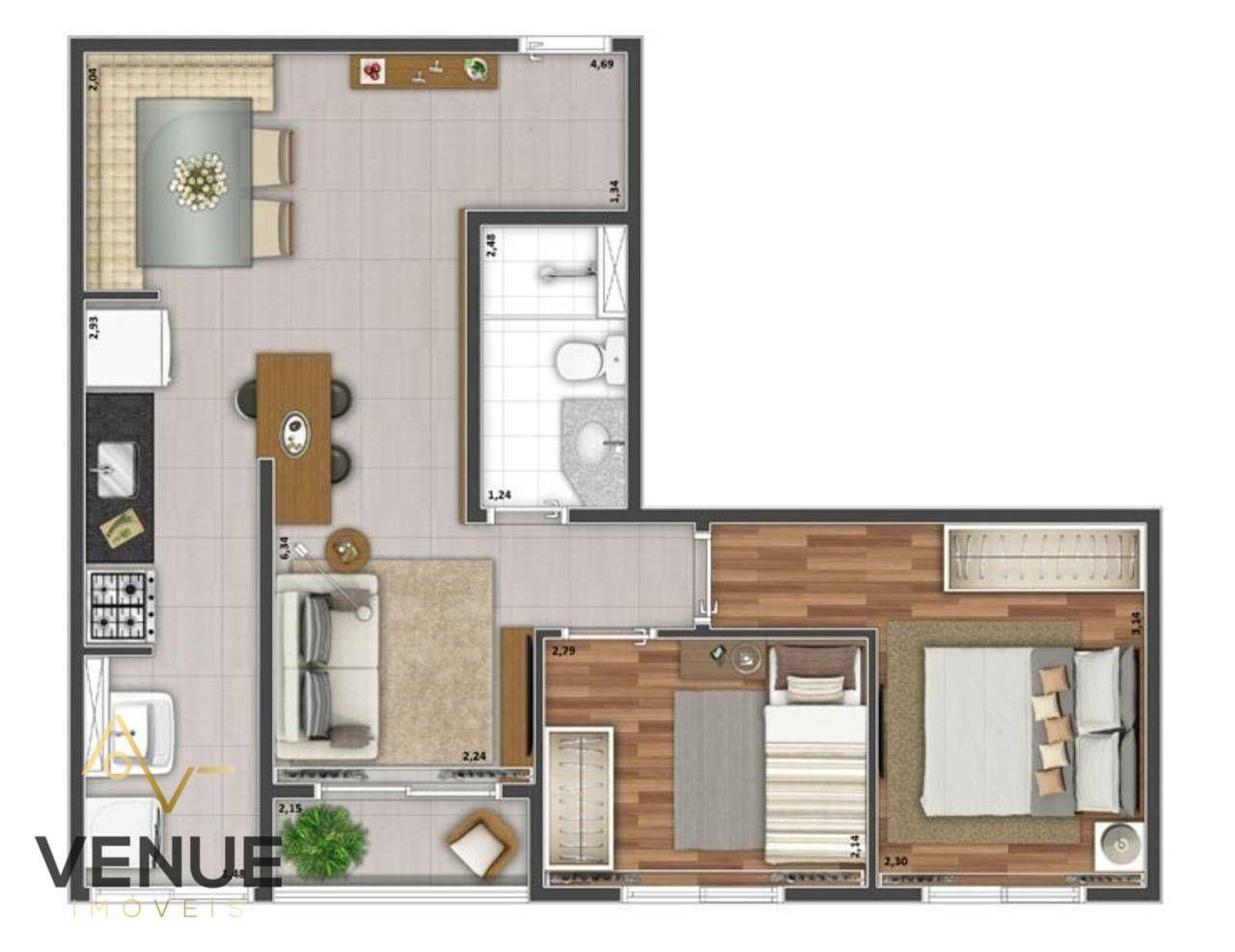 Apartamento à venda com 2 quartos, 52m² - Foto 45