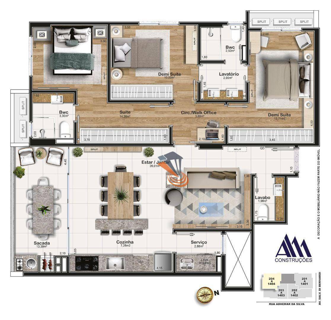 Apartamento à venda com 3 quartos, 158m² - Foto 20