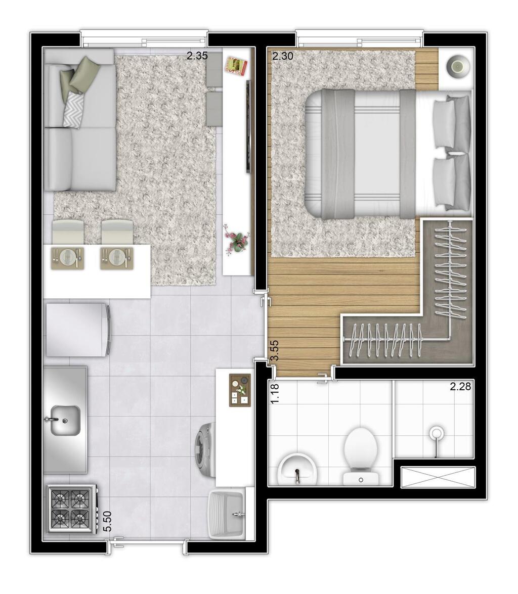 Apartamento à venda com 2 quartos, 32m² - Foto 14