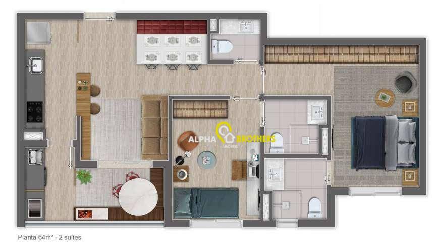 Apartamento à venda com 2 quartos, 63m² - Foto 37