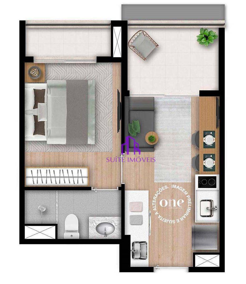 Apartamento à venda com 2 quartos, 49m² - Foto 2