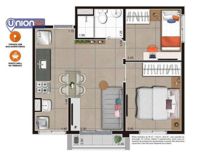 Apartamento à venda com 2 quartos, 39m² - Foto 30