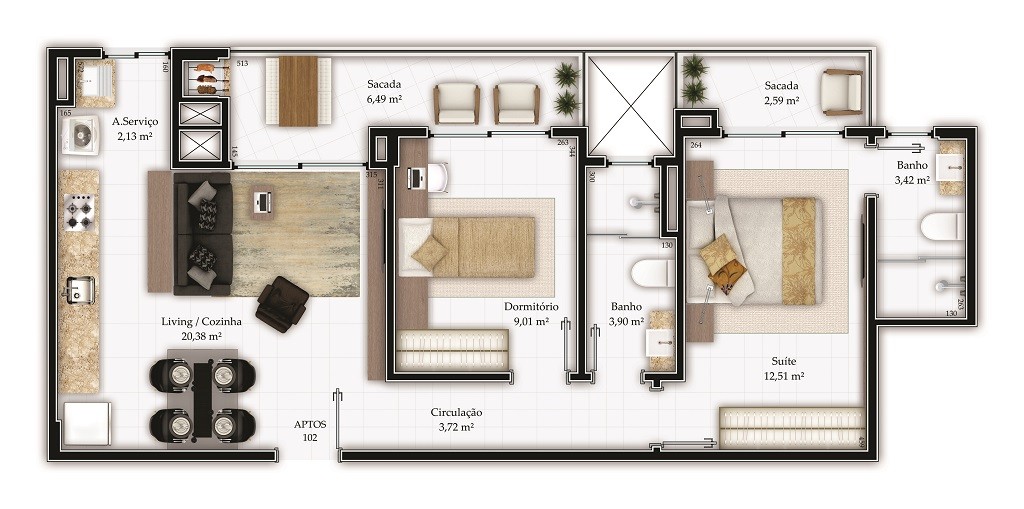 Apartamento à venda com 2 quartos, 75m² - Foto 50
