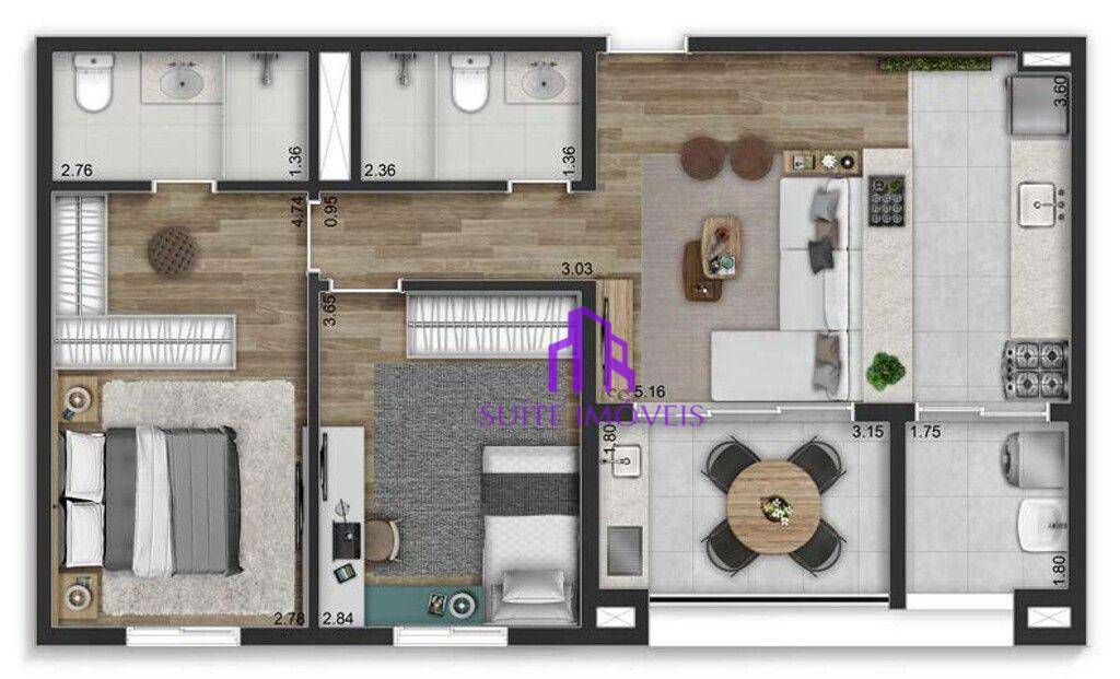 Apartamento à venda com 3 quartos, 177m² - Foto 11