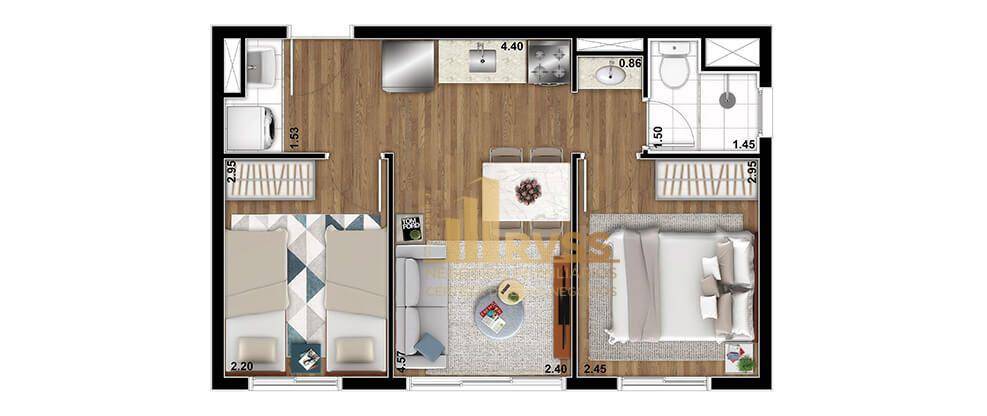 Apartamento para alugar com 2 quartos, 36m² - Foto 38