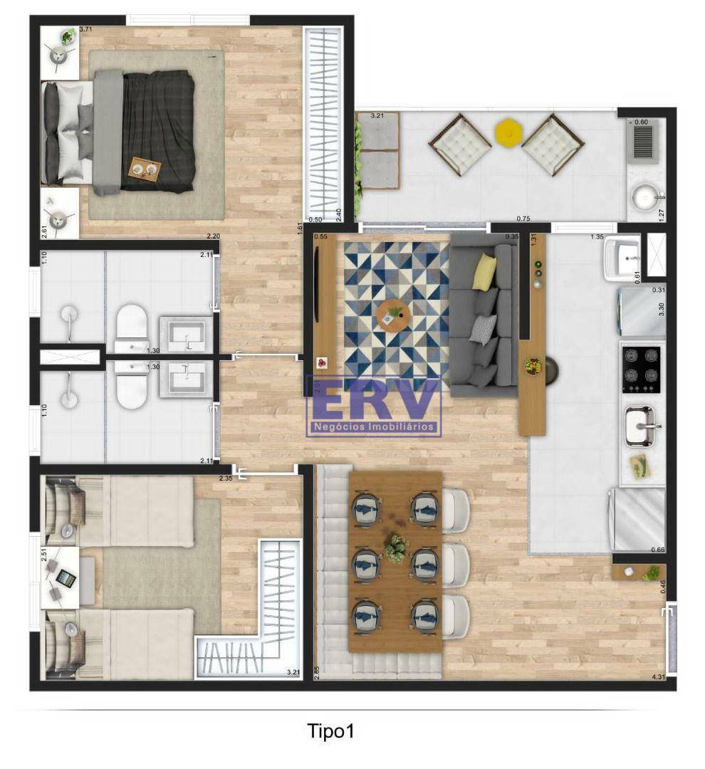 Apartamento à venda com 2 quartos, 60m² - Foto 60