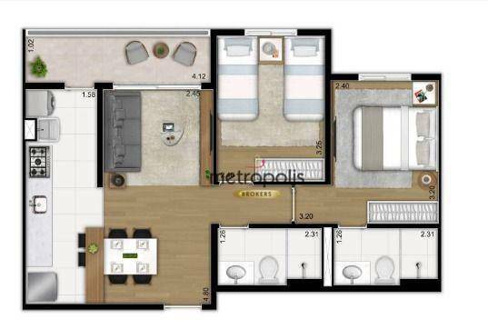 Apartamento à venda com 2 quartos, 54m² - Foto 27