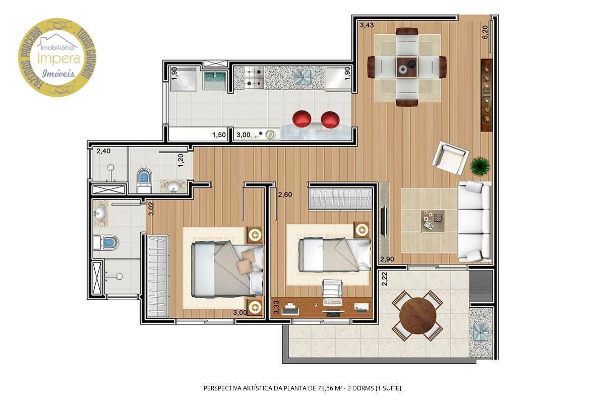 Apartamento para alugar com 2 quartos, 67m² - Foto 34