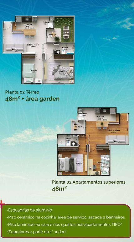 Apartamento à venda com 2 quartos, 48m² - Foto 2