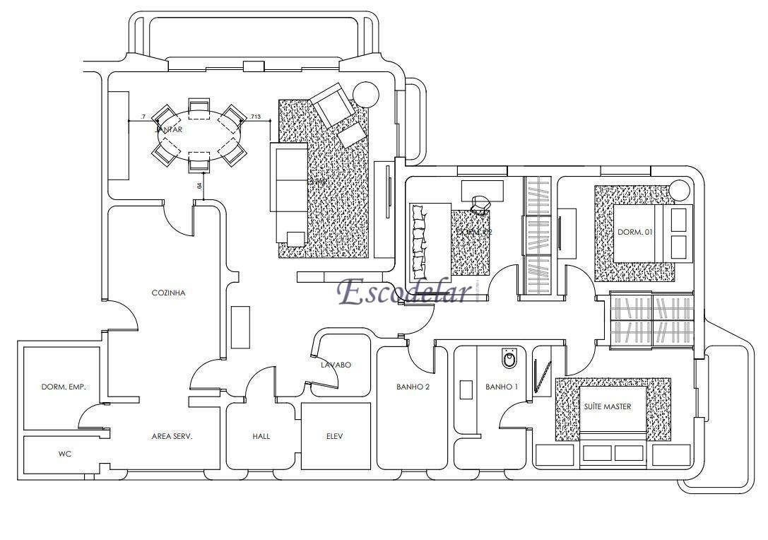 Apartamento à venda com 3 quartos, 135m² - Foto 13