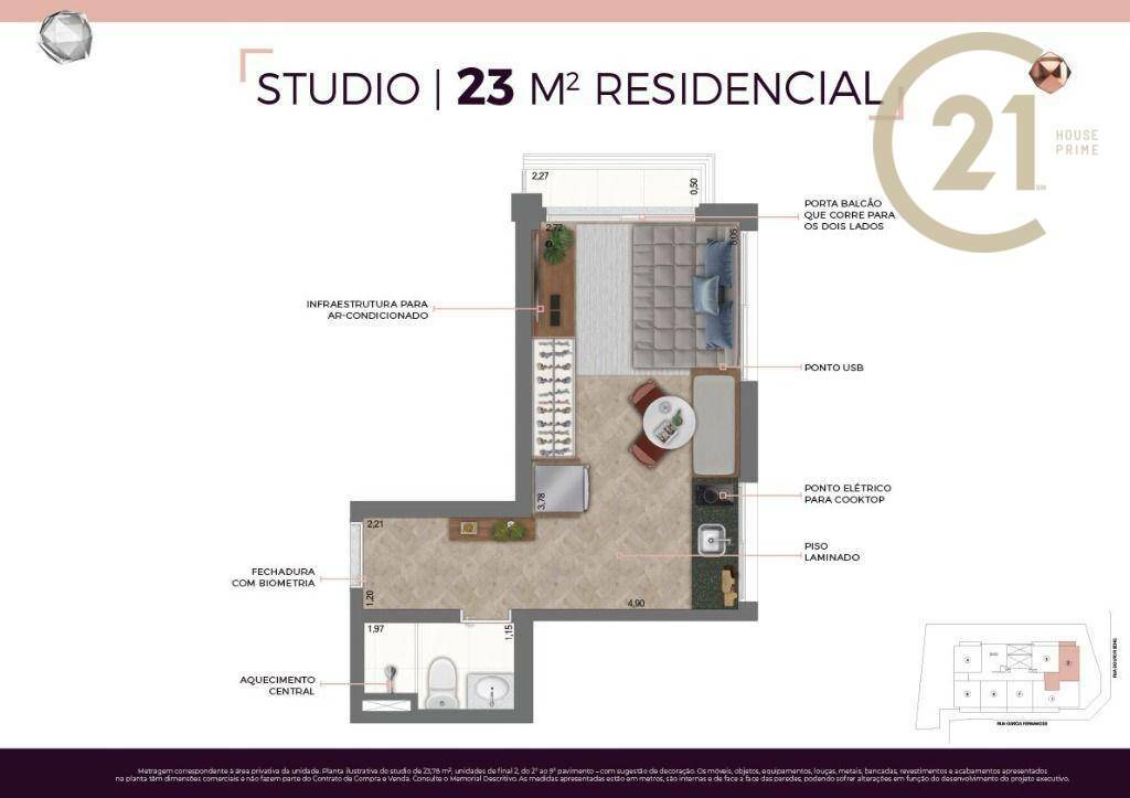 Apartamento à venda com 1 quarto, 23m² - Foto 17