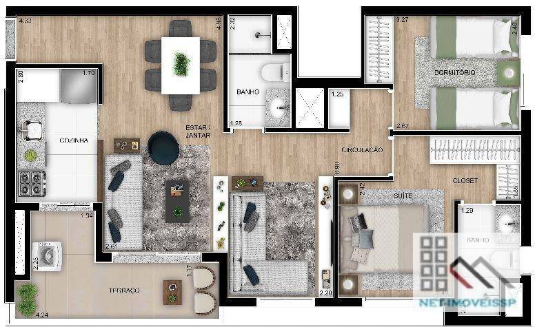 Apartamento à venda com 2 quartos, 55m² - Foto 40