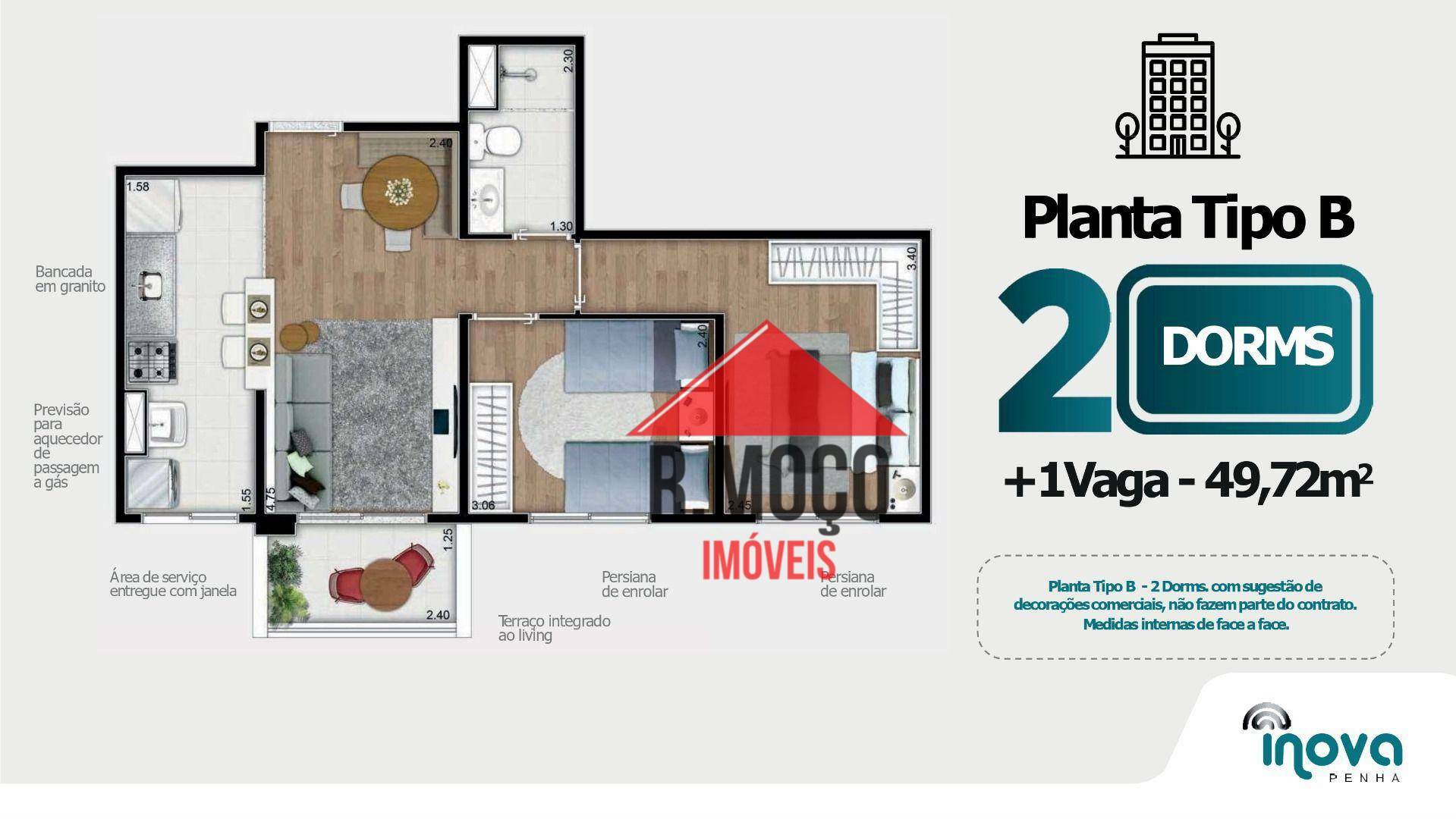 Apartamento à venda com 2 quartos, 49m² - Foto 9