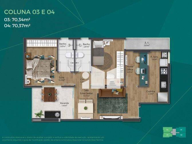 Apartamento à venda com 3 quartos, 73m² - Foto 20