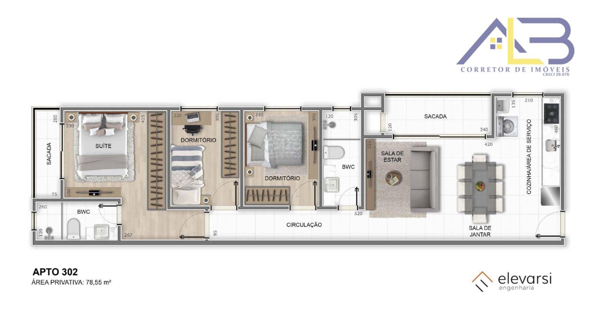 Apartamento à venda com 3 quartos, 78m² - Foto 7