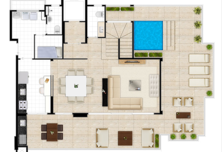 Apartamento à venda com 3 quartos, 158m² - Foto 2