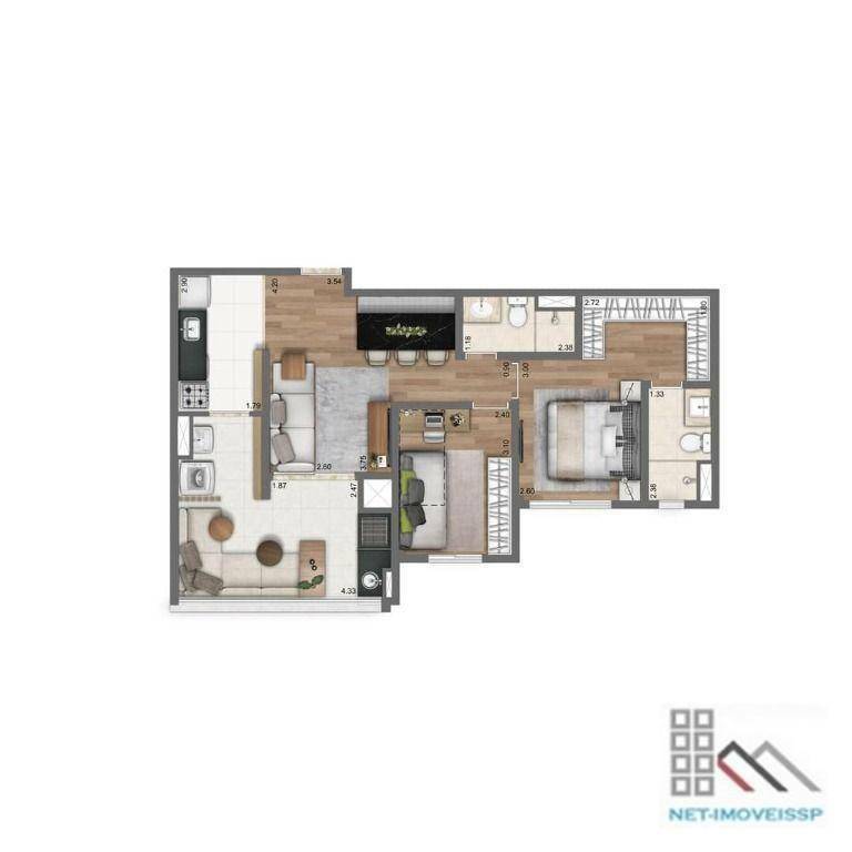 Apartamento à venda com 2 quartos, 67m² - Foto 11