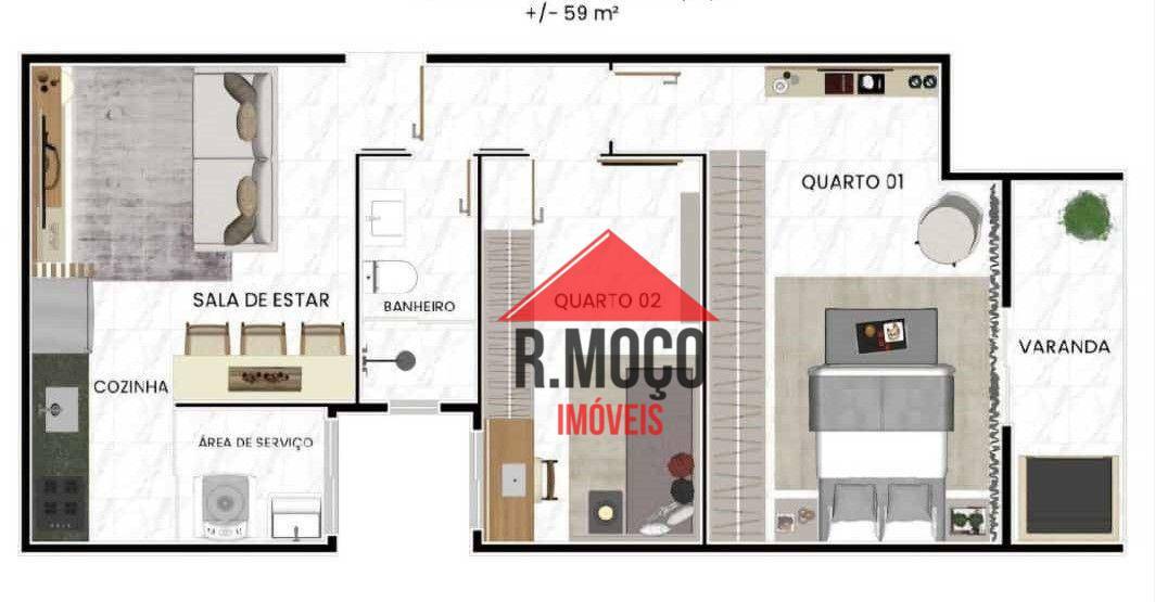 Apartamento à venda com 2 quartos, 49m² - Foto 21