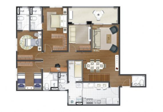 Apartamento à venda com 4 quartos, 233m² - Foto 6