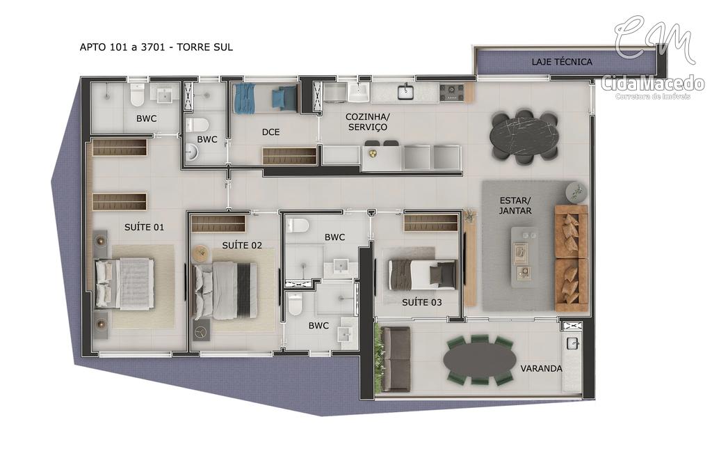 Apartamento à venda com 3 quartos, 121m² - Foto 30