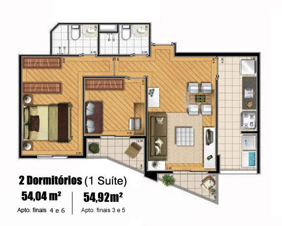 Apartamento à venda com 2 quartos, 52m² - Foto 6